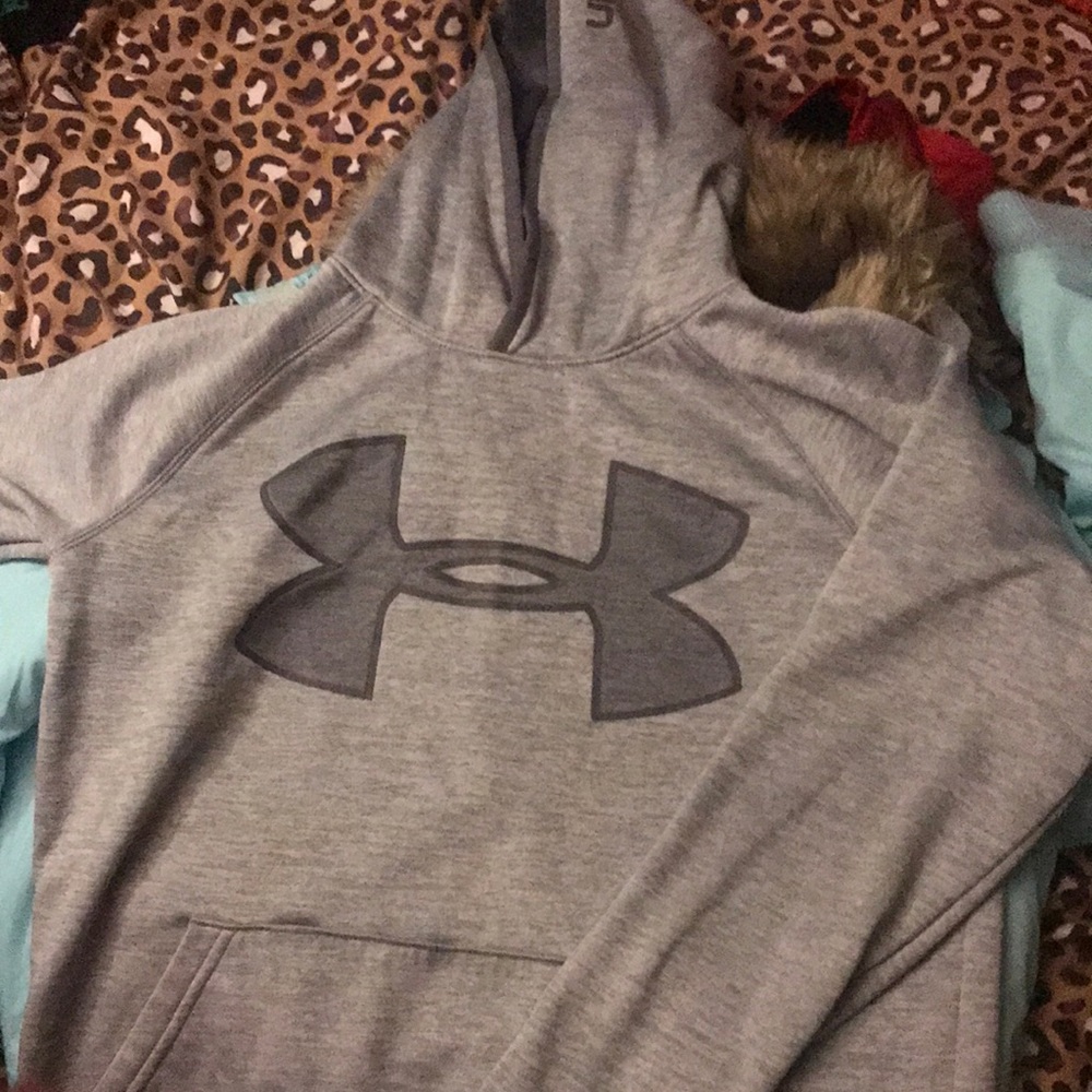 Grey under armor hoodie